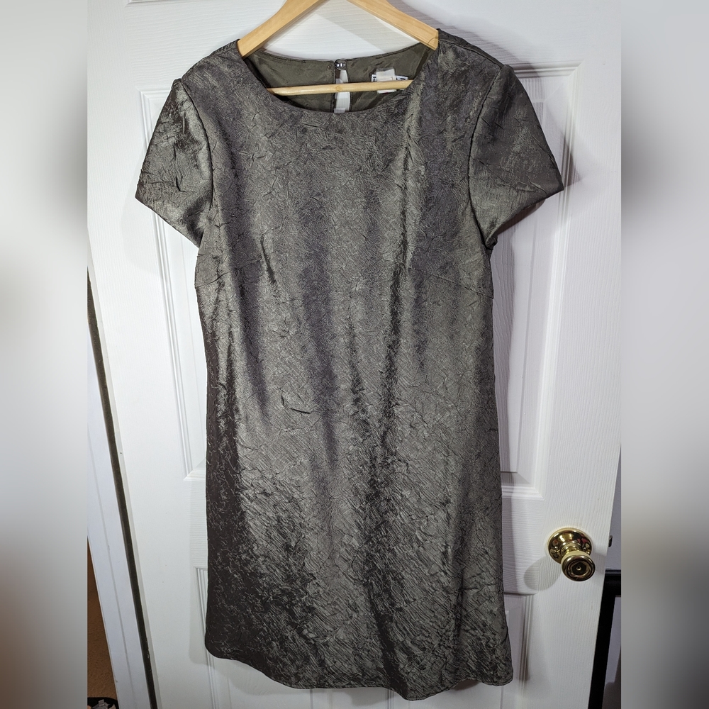Taurus 11 Vintage sheath bias cut dress with textured material size 14